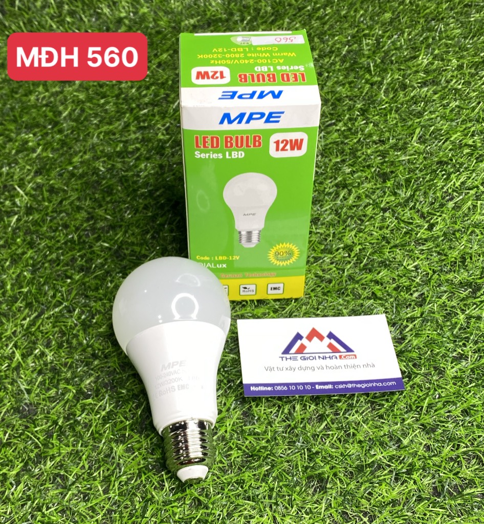 Bóng đèn Led Bulb 12W MPE LBD-12T - ánh sáng trắng