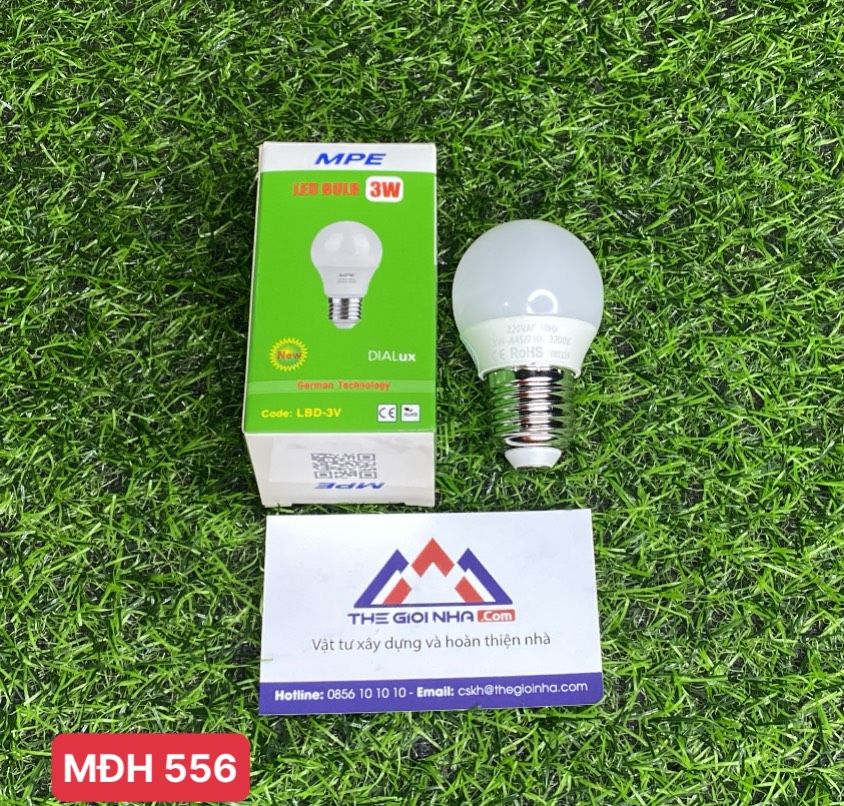 Bóng đèn Led Bulb 3W MPE LBD-3T - ánh sáng trắng