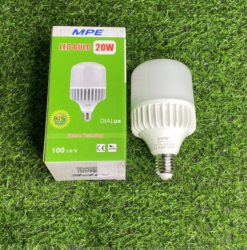 Bóng đèn Led Bulb trụ nhôm 20W MPE LB-20V - ánh sáng vàng