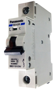 Cầu dao tự động MCB 1P 16A 6KA Panasonic BBD1161CNV, 240VAC