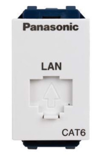 Ổ cắm mạng RJ45-CAT 6 Panasonic WEG24886SW, dòng Wide