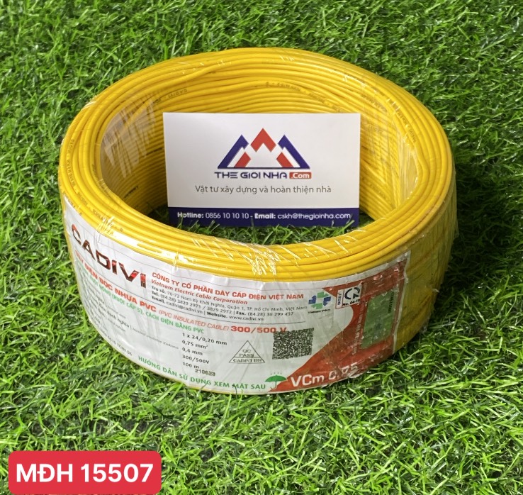 Dây đơn mềm ruột đồng VCm 0.75mm2 Cadivi